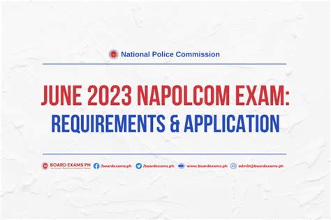 date of napolcom exam 2023|JUNE 2023 NAPOLCOM EXAM: Requirements and .